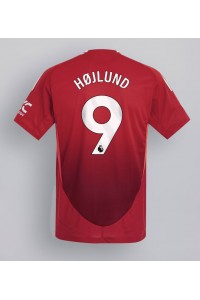 Manchester United Rasmus Hojlund #9 Jalkapallovaatteet Kotipaita 2024-25 Lyhythihainen